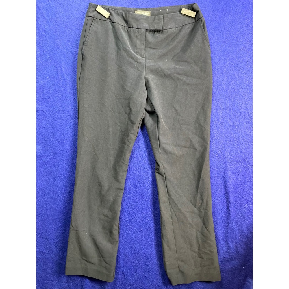 [Office] Womens Covington Essentials Straight Leg Dress Pants 10 Navy Blue